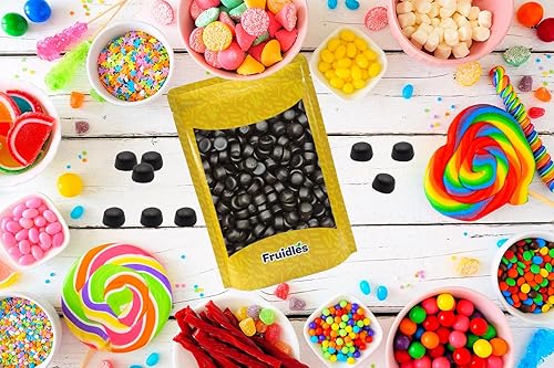 Miniatura 3 de Gotas de regaliz negro, gomitas holandesas, dulces deliciosamente dulces y suaves, ideales para fiestas, sin OMG (media libra)