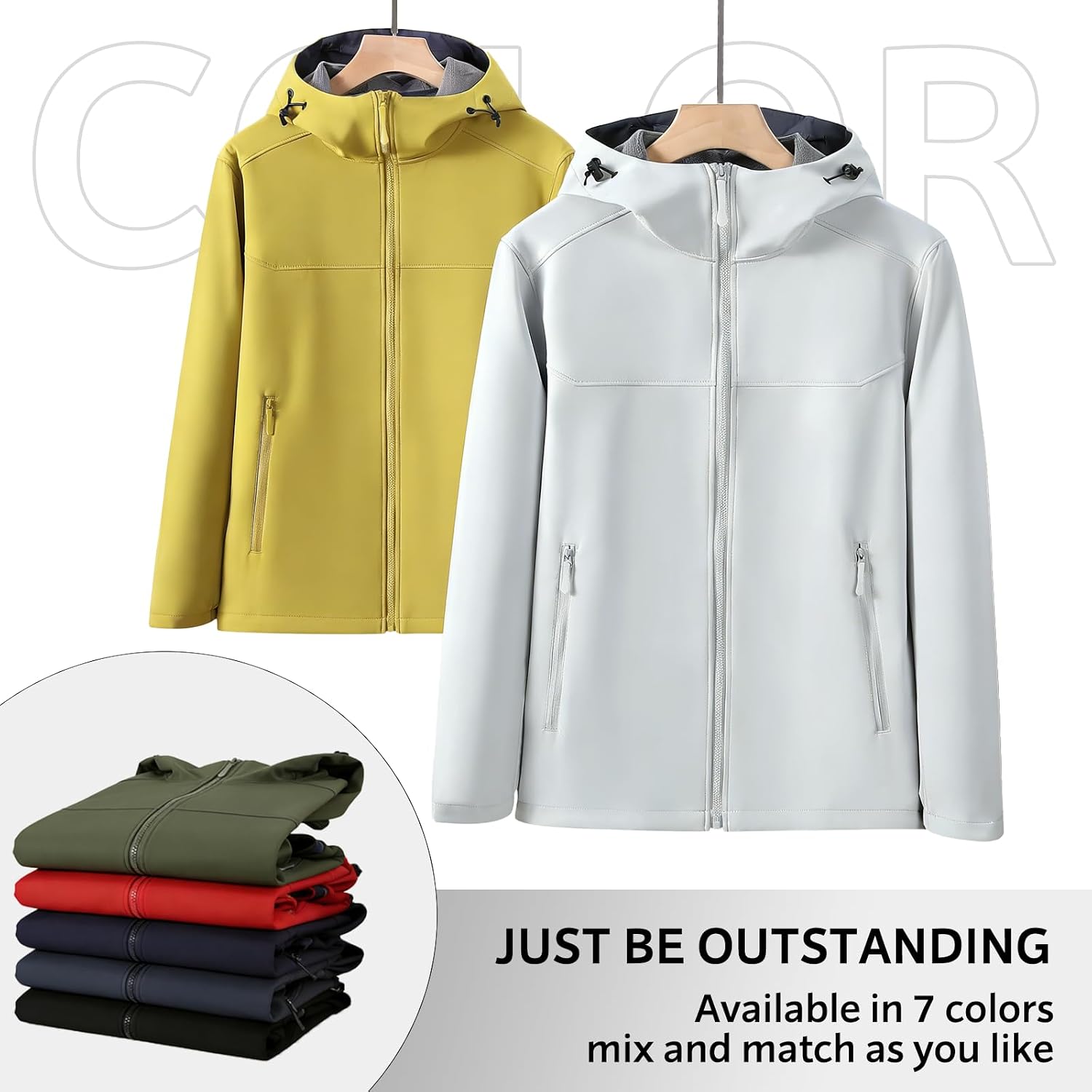 Personalized Women's Lightweight Fleece Hooded Jacket Custom Logo Text Water Resistant Outdoor Running Coat