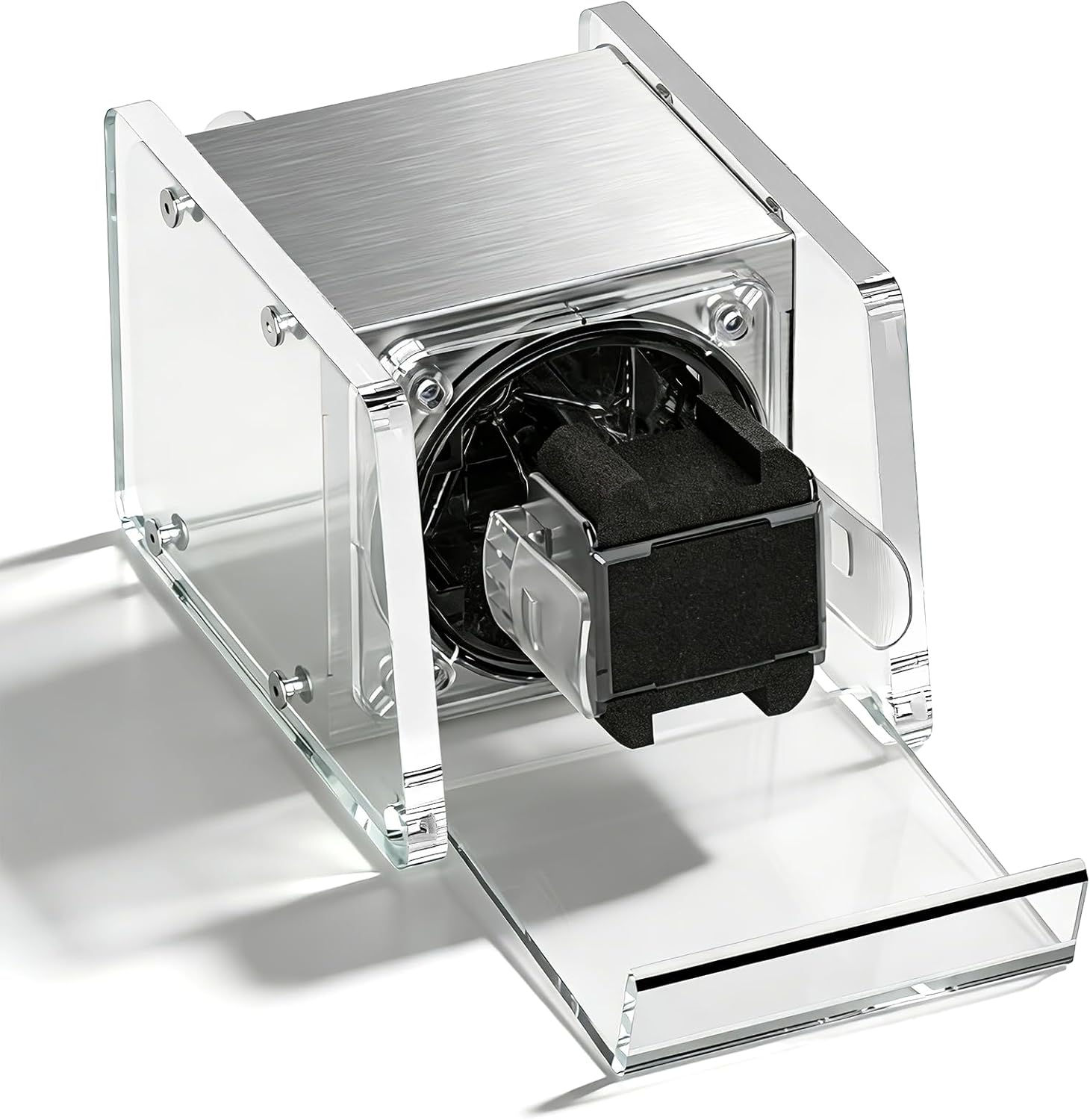 Watch Winder Smith Crystal Acrylic Watch Winder for Automatic Watches, with Timer, Downward Lid Design, Fits Standard to Large Watches