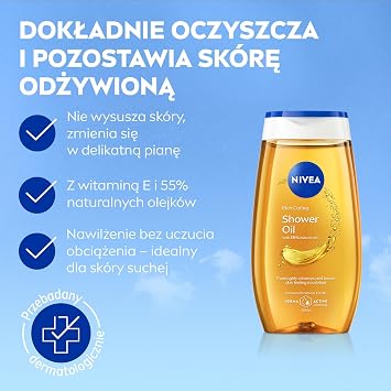 NIVEA Natural Shower Oil with Vitamins 200 ml