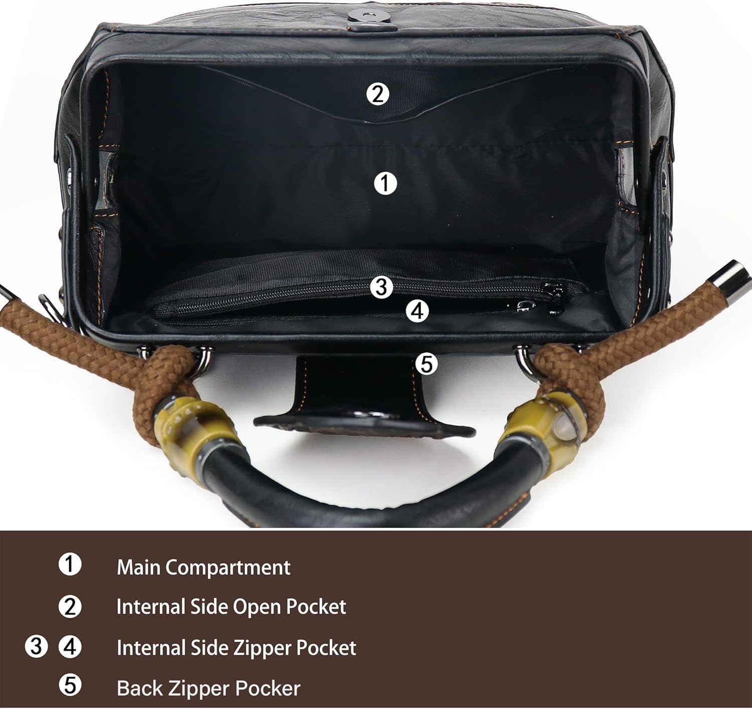 Women Satchel Handbags Top Handle Purse and Crossbody Bag Shoulder Bag Medium Size Tote Bag - Image 5