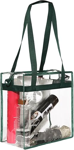 Vista 71 de BAGAIL Bolsas transparentes aprobadas para estadios con cierre de cremallera, bandolera bandolera con correa ajustable Negro