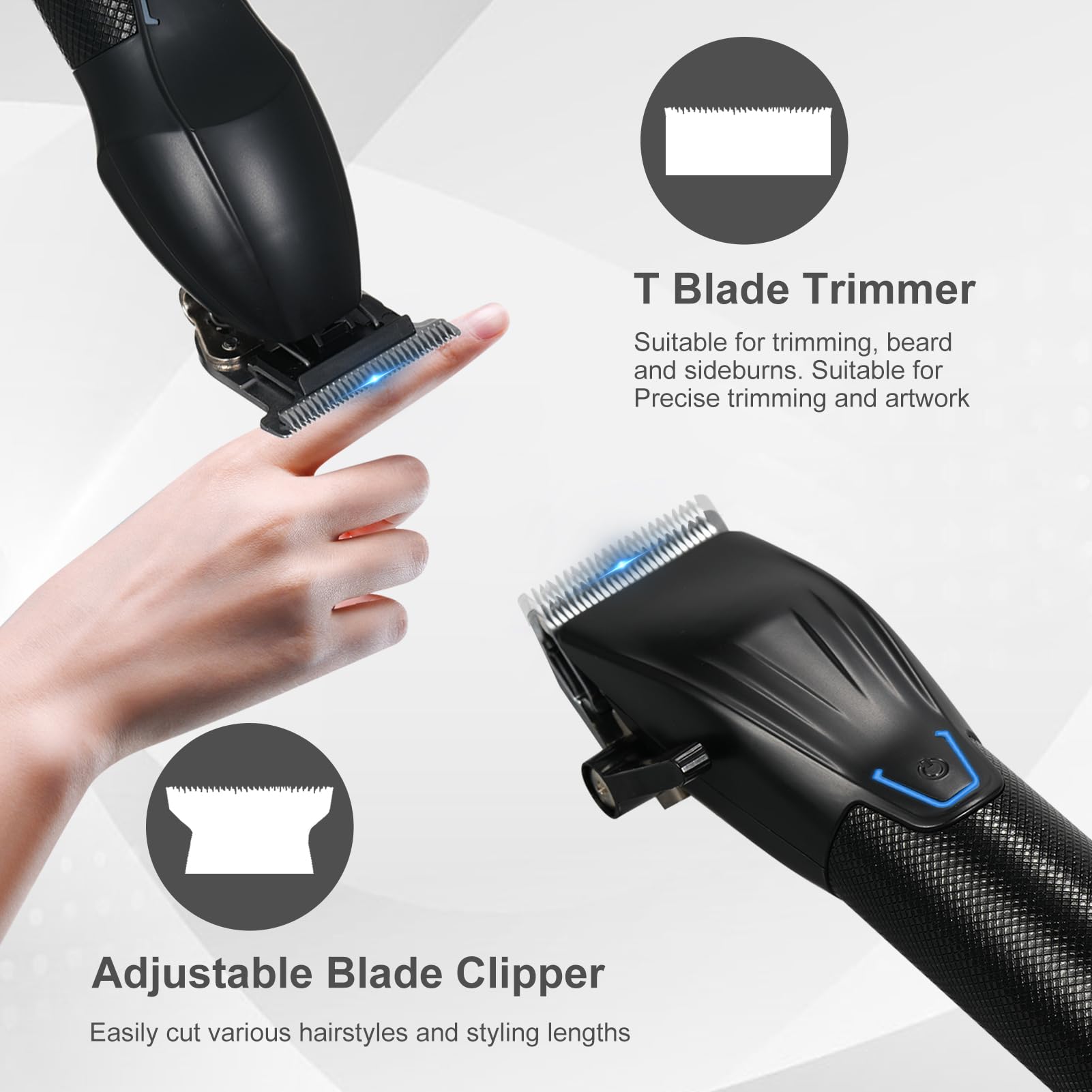 Cortapelos Hombre Profesional, con LED Pantalla, De Barba Afeitadora Para Hombres Niños Familia Cortadora, USB Hair Clipper Set
