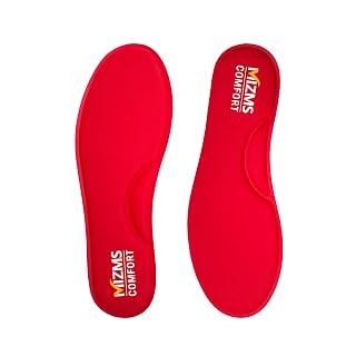 MIZMS Memory Foam Insole (Red, Size-8)