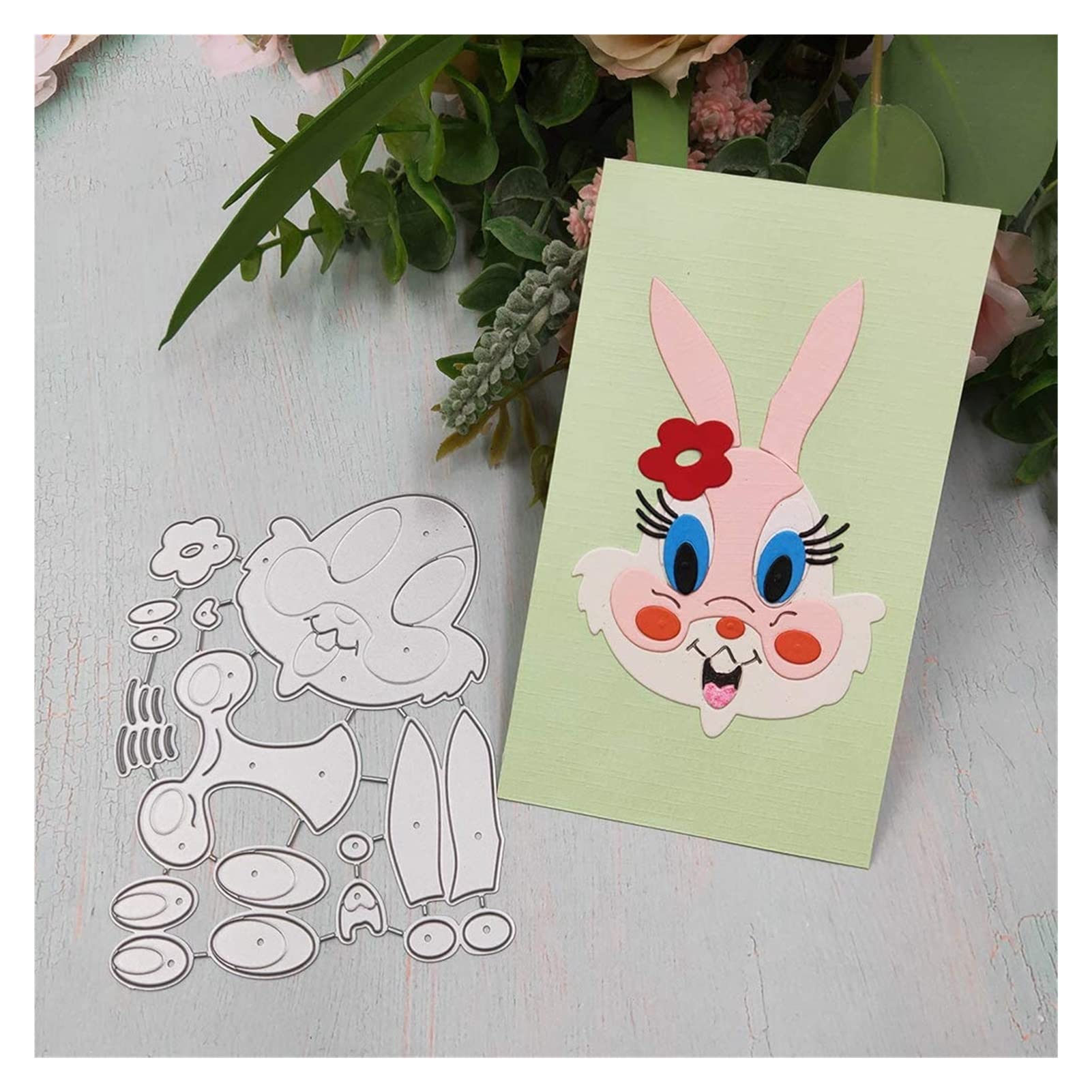 DIY Scrapbook Album Stanzformen Neue Stanzformen Kaninchenkopf Metall Stanzformen Schablone Scrapbooking DIY Album Stempel Papier Karte