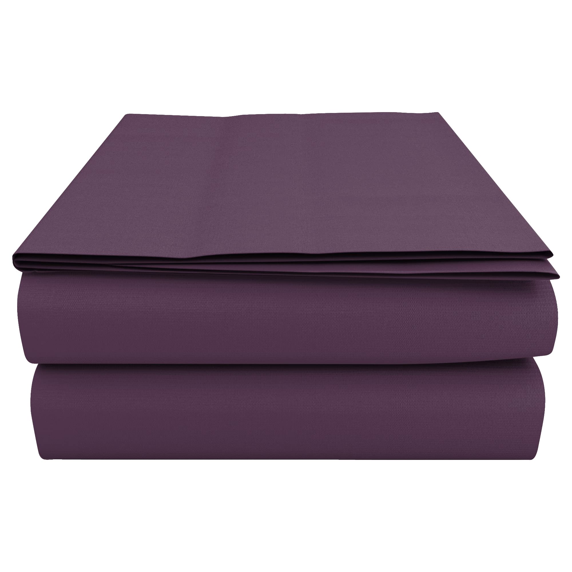 HOME ACE Plum Super King Flat Sheets 254CM x 290CM, Poly Cotton Flat Sheet Super King Size Bed, Easy Care Super King Flat Sheet Super King Sheets Flat Super KingSize Flat Sheet Superking Size