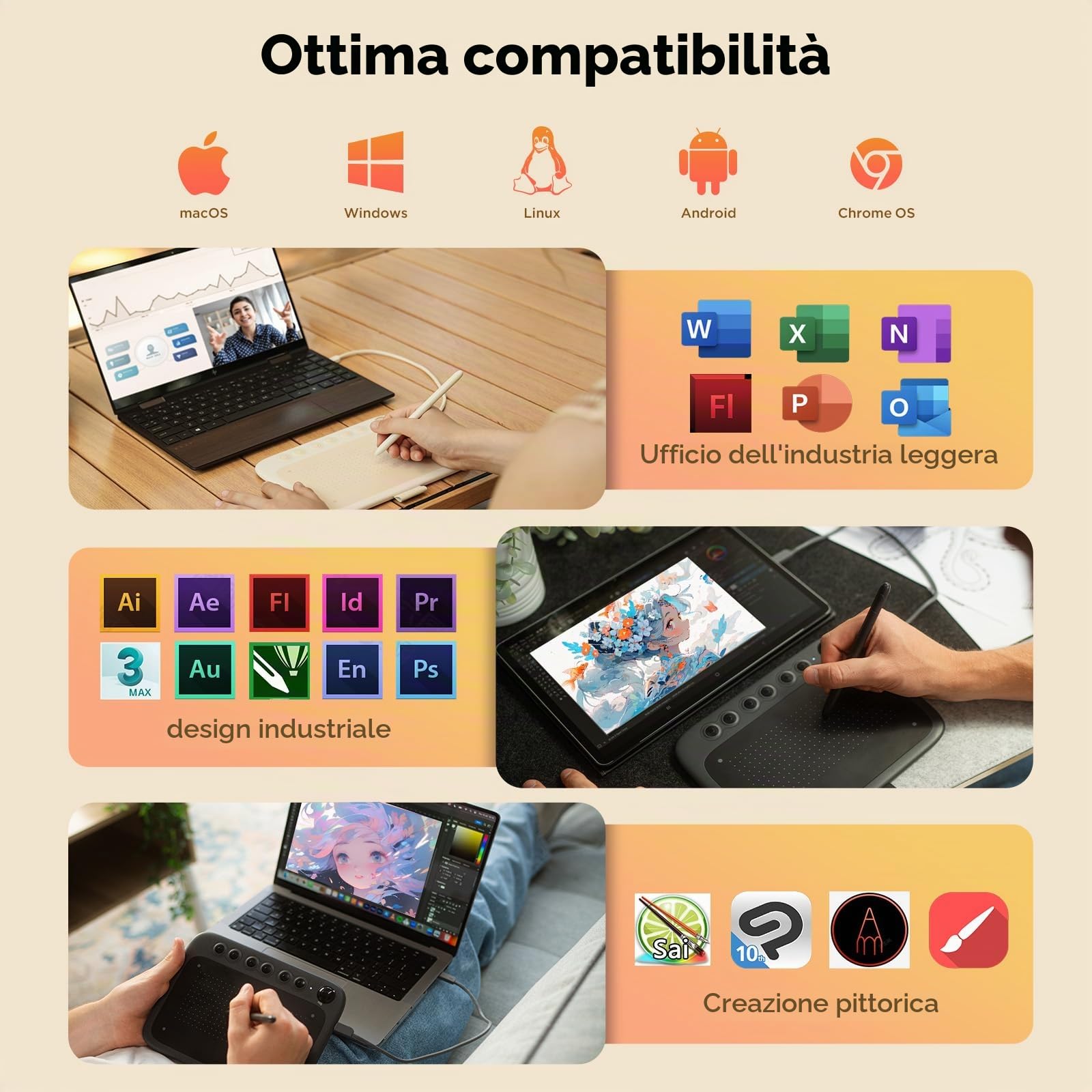 ugee tavoletta grafica con schermo UE12 PLUS 11,9 pollici,147% sRGB Ultra-Wide Color Gamut ideale per l'ufficio domestico e l'apprendimento online, nero