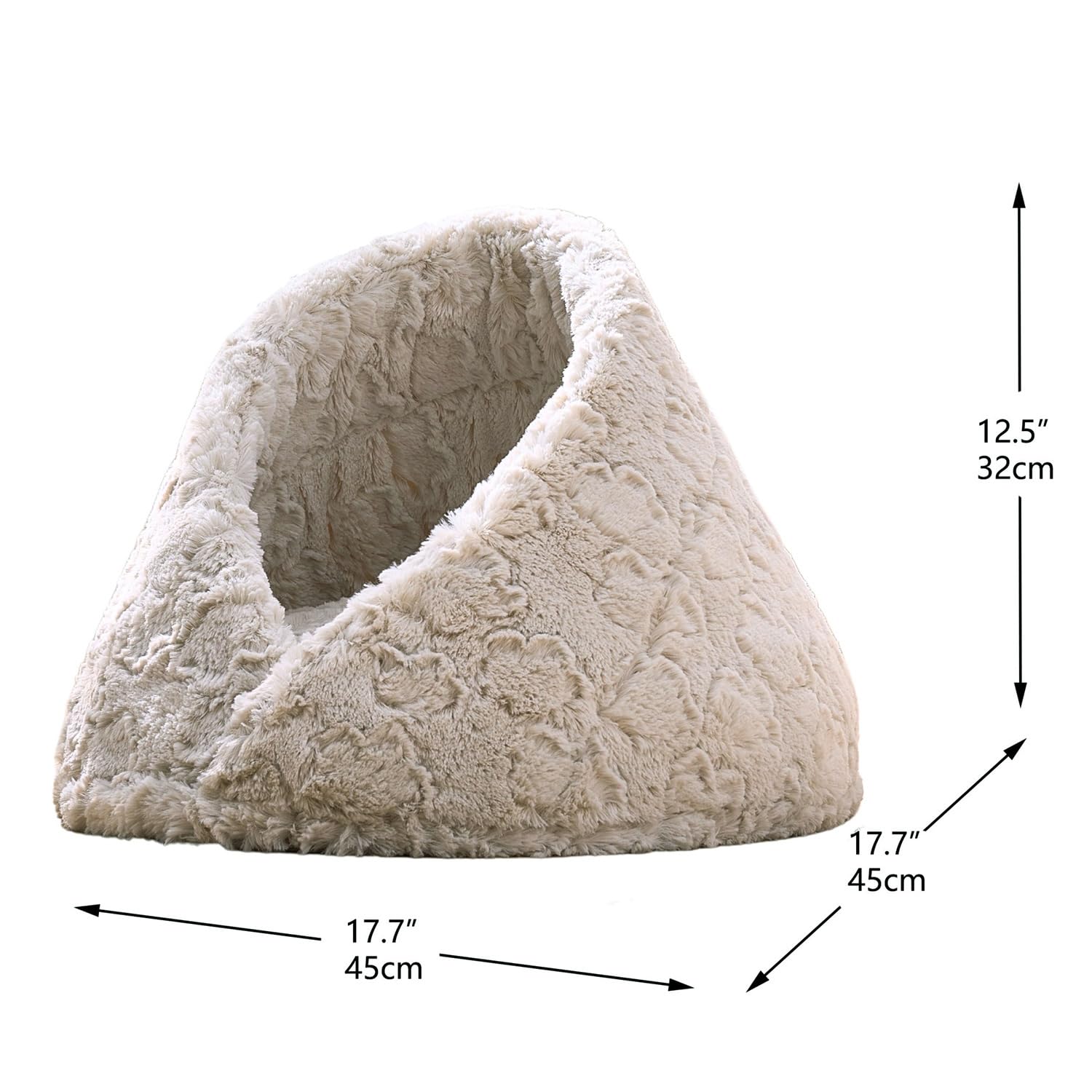 PetPals Cat Bed Made with a Soft Plush Material (Small, Rose Cradle)