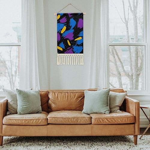 Miniatura 5 de 90s Graffiti Blue Purple Yellow Retro Poster Hanging Kit for Walls Arts Canvas Artwork Decor