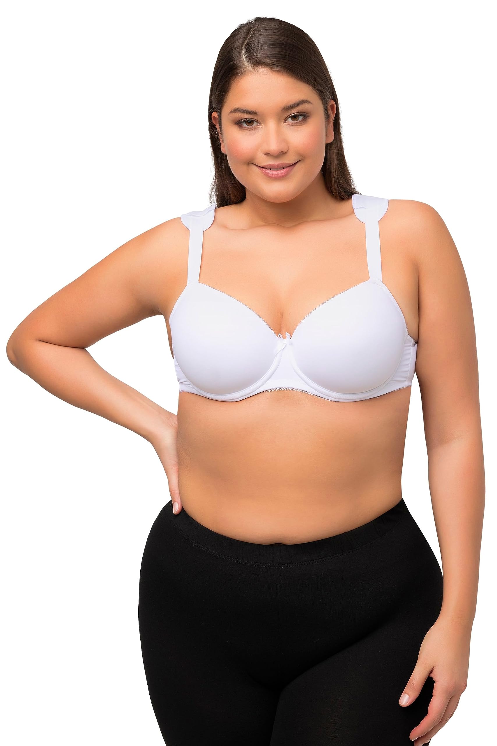 Ulla Popken Bustiers 2er-Pack Für Damen Große Größen – Mit Druck & Uni, Ohne Bügel, Aus Baumwolle Mit Elasthan