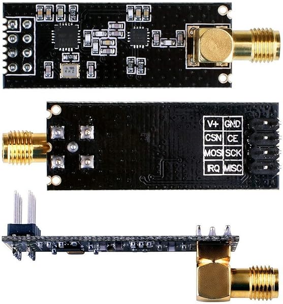 QooTec Ricetrasmettitore Wireless RF Communication Modulo Set de 3 2 4G 1100m NRF24L01PALNA SMA Antenna Arduino Compatibile EU041