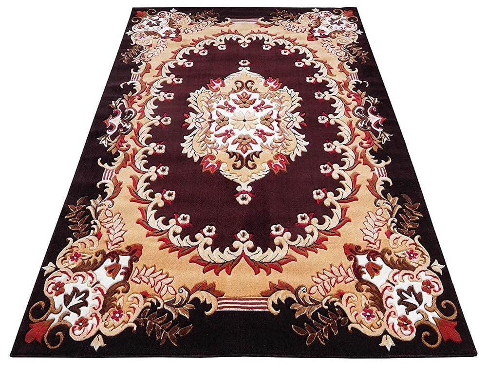 Singar Carpet Beautiful Floral Design Silk Touch Carpet for Living Room Bedroom and Home with 1 inch Thickness - 5 x 7 Feet (150 x 200 Cm) Brown Colour. (B0BSCJJNNM) Amazon Price History, Amazon Price Tracker
