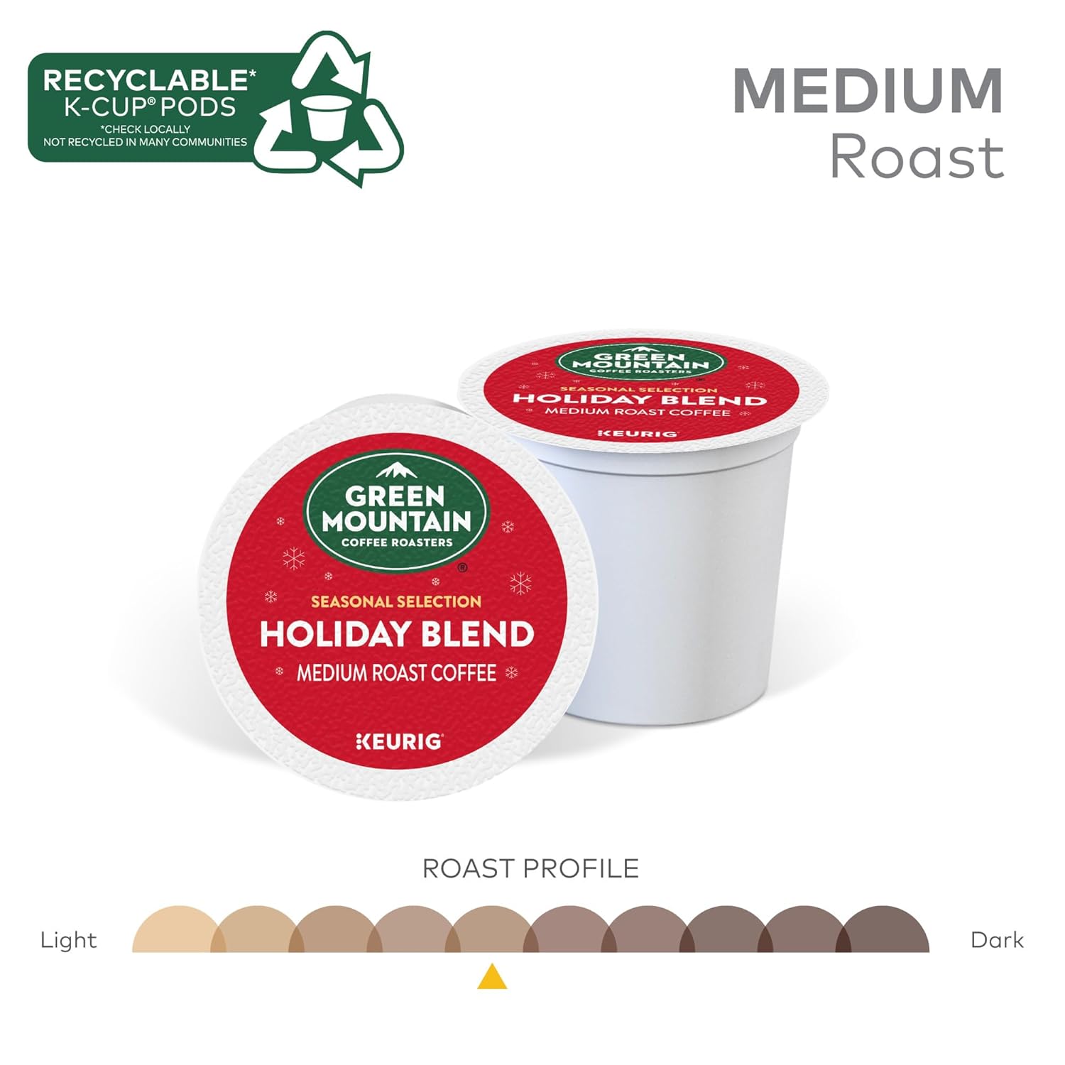 Green Mountain Coffee Roasters Holiday Blend, Keurig Single Serve K-Cup Pods, 96 Count