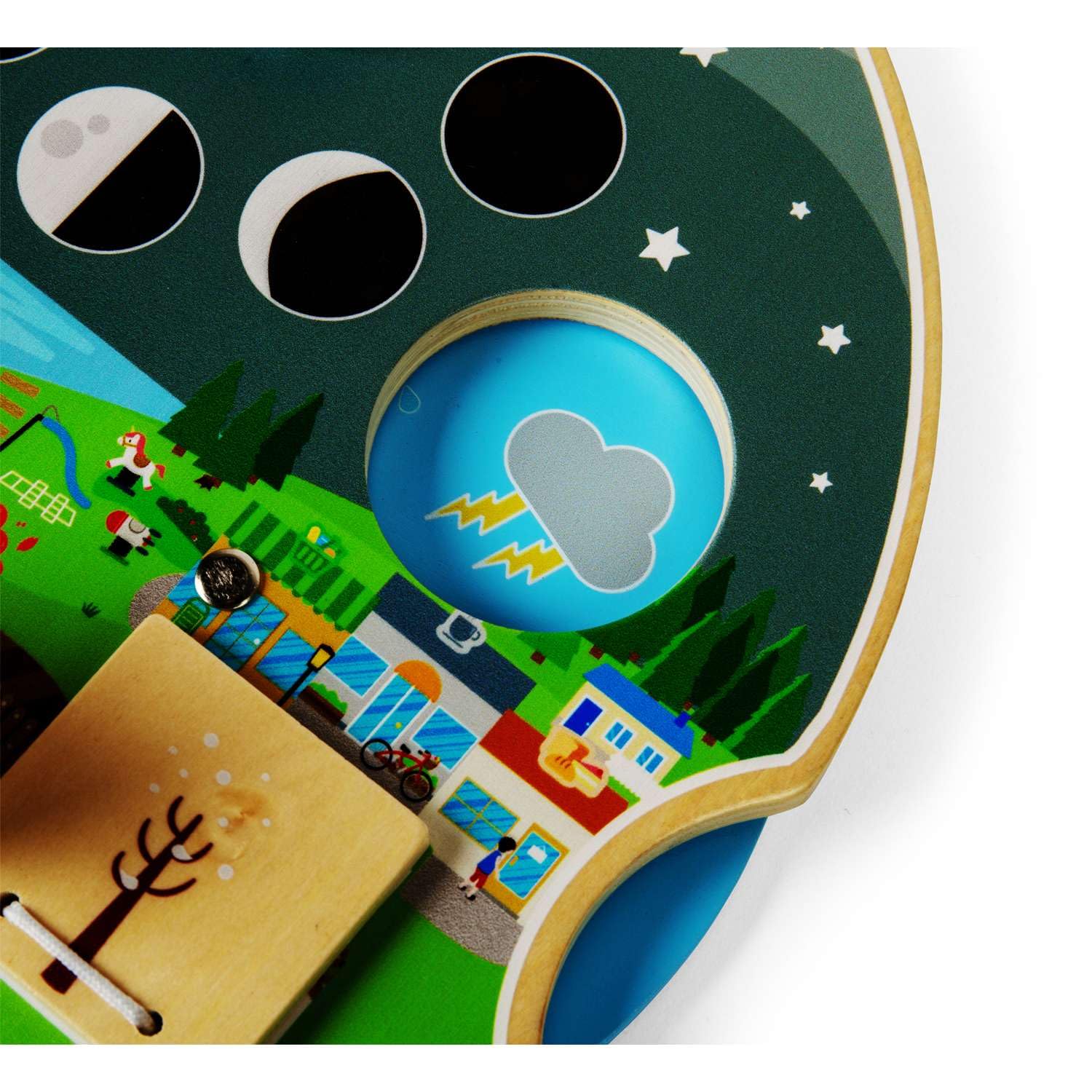 Bigjigs Toys Holz Wettertafel, visuelles & interaktives Wetterdiagramm