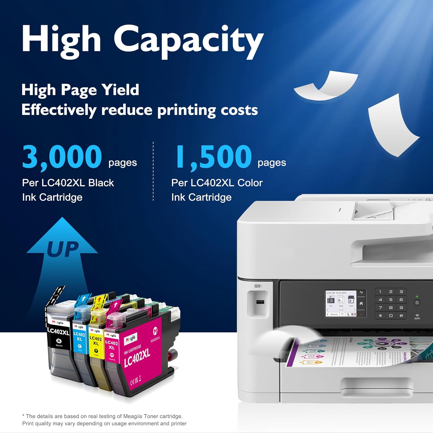 LC402XL LC402 XL Ink Compatible for Brother LC402XL Ink Cartridges for Brother Printer MFC-J5340DW MFC-J6540DW MFC-J6740DW MFC-J6940DW (4 Pack, BK/C/M/Y)