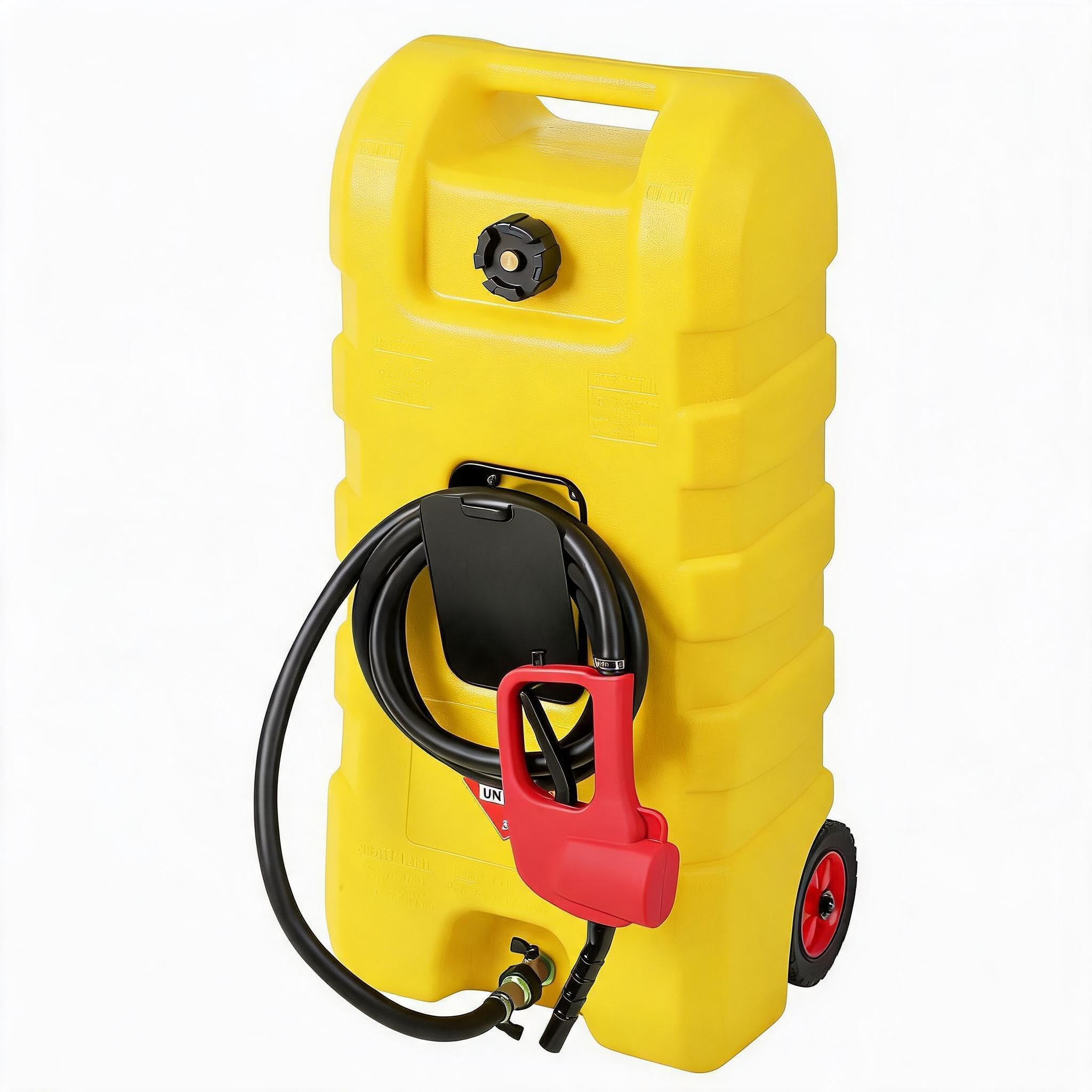 Cachpib 57L Portable Fuel Caddy with Wheels Petrol & Diesel Storage Tank