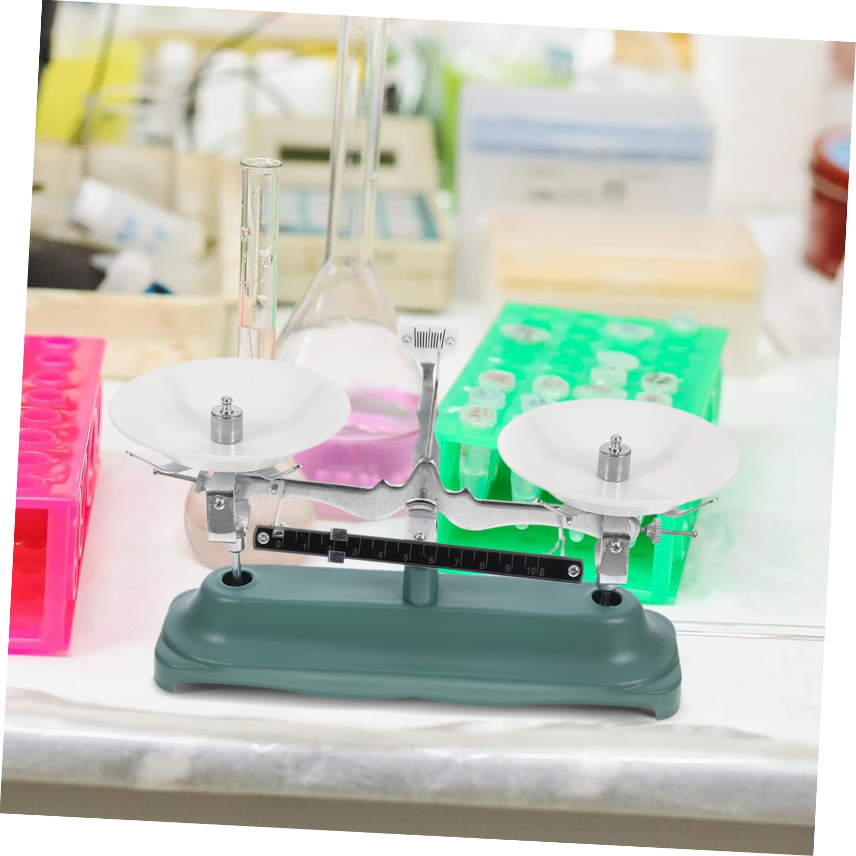 Zerodeko 2 Set strumenti didattici laboratorio peso industriale di grandi dimensioni scale di bilancia a triplo raggio scala a triplo raggio bilancia con pesi gomma da cancellare