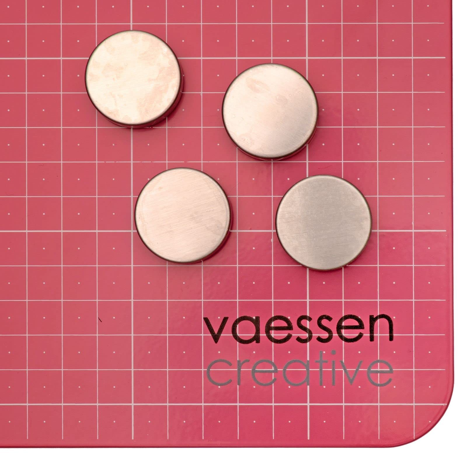 Vaessen Creative Work Easy Magnets Pack of 4, Silver, standard size