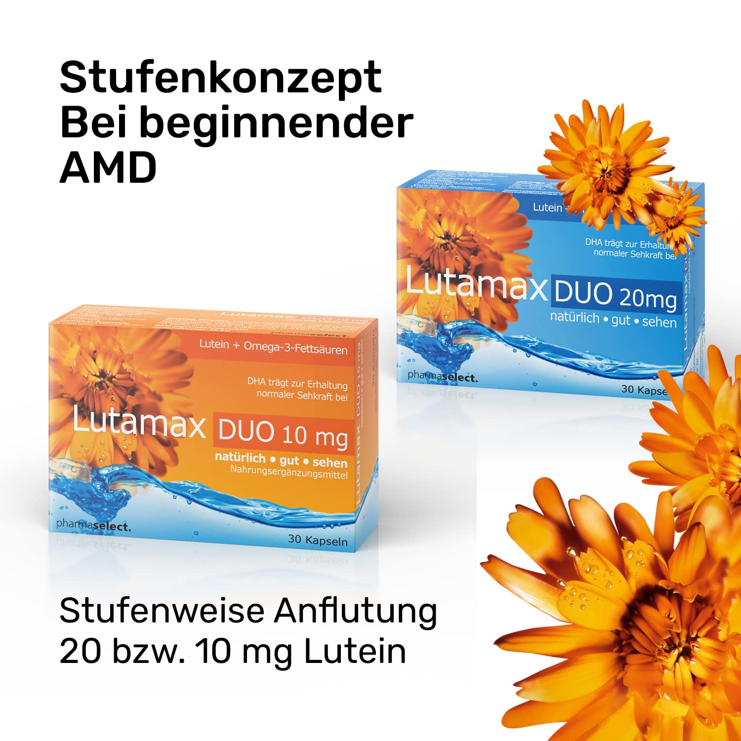 Lutamax DUO 20 mg – 30 Kapseln | Lutein, Zeaxanthin & Omega-3 | Augenvitamine bei AMD und altersbedingten Augenproblemen