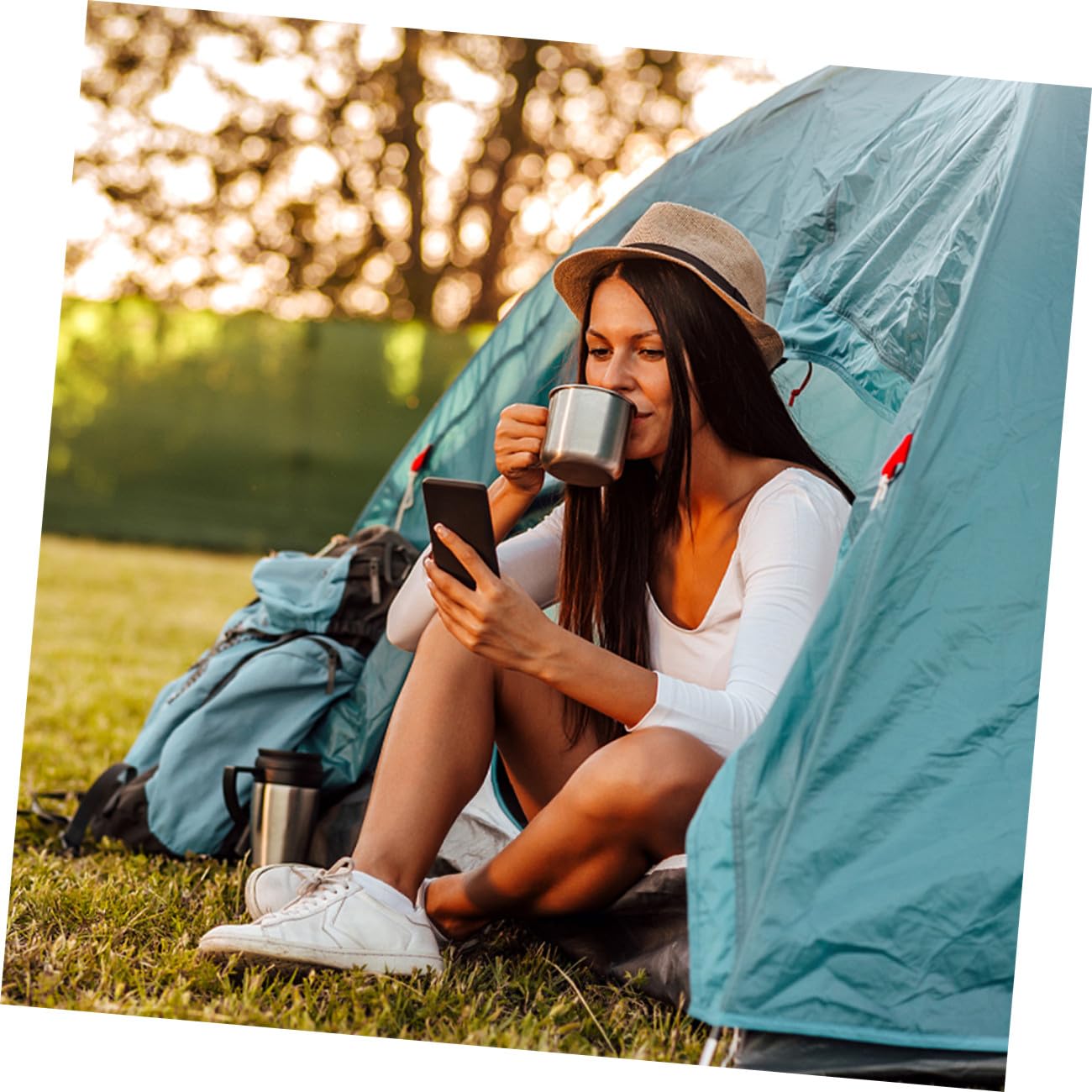 Kit Casseroles Camping INOX Léger pour Personnes Batterie Cuisine Portable Pique- Randonnée Outdoor