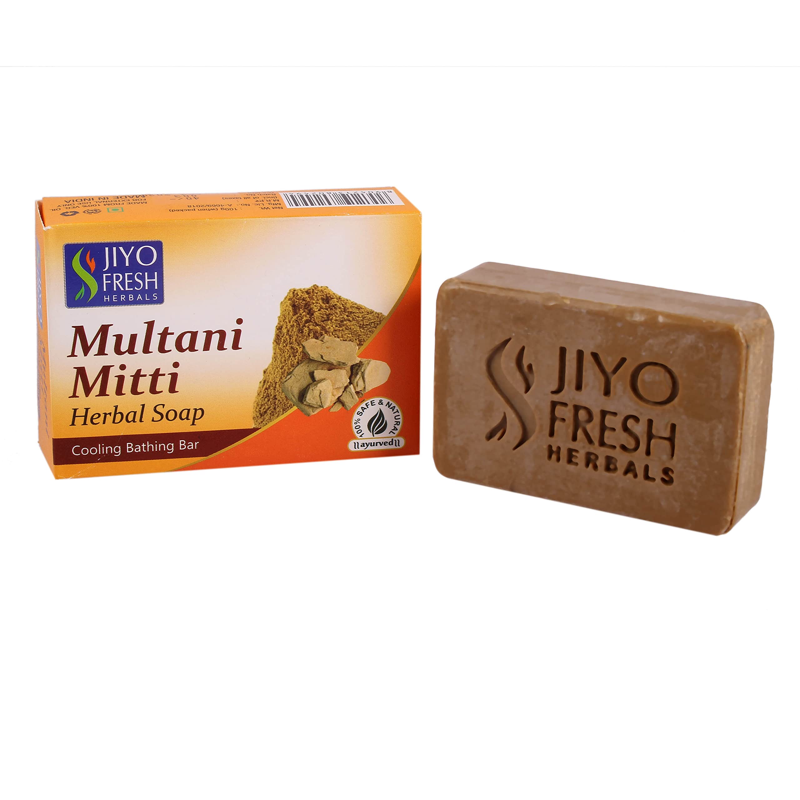 INDIHERBO Multani Mittie Soaps For Cleansing And Moisturizing, Multani Mittie Bar For Hydrating Dry Skin, Naturally Effective For Sunburn And Skin Irritation, Absolutely No Chemicals