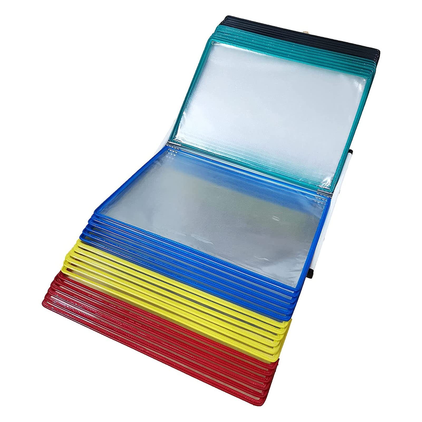 Système de référence de Bureau - Organiseur Mural, Porte-Documents de Bureau, 30 Pochettes d'affichage Recto Verso, Format Lettre, présentoir de Rangement pour Documents à feui(