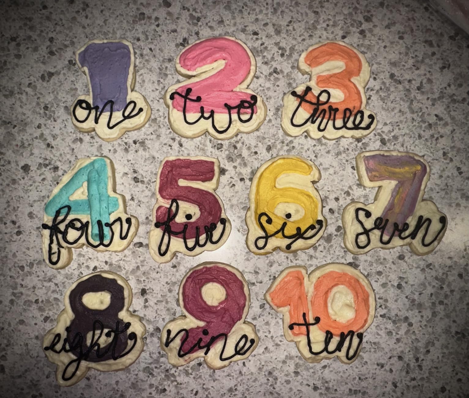 Juego de cortadores de galletas de gran número con palabra, 10 piezas, apto para lavavajillas, #1#2#3#4#5#6#7#8#9#10 forma de cortador de galletas de fondant