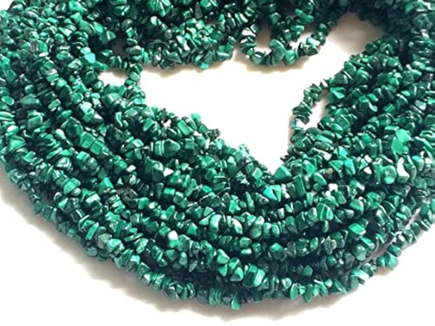 Malachite beads en éclats naturels de 4-6mm pour atelier de bijoux et lithothérapie