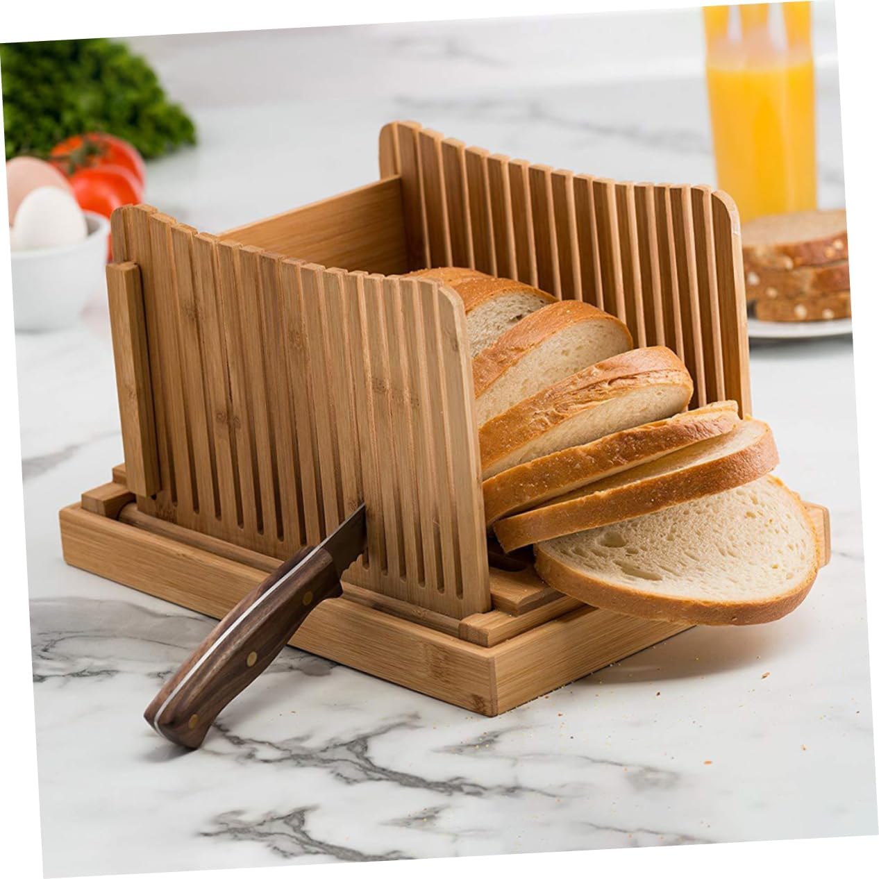 Alipis Bread Slicing Guide Bamboo Slicer Loaf Bread Slicer Sandwich Compact for Home