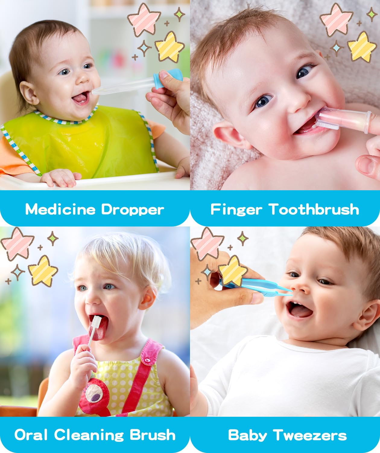 Kit de aseo y cuidado de la salud del bebé, juego portátil de cuidado de seguridad para bebés con cepillo para el pelo, peine, cortaúñas, aspirador nasal para guardería, recién nacidos, niñas y niños