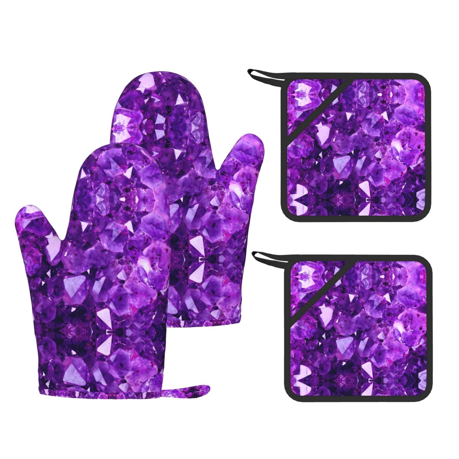 Gants de cuisine antidérapants kit de pâtisserie rose diamant isolé