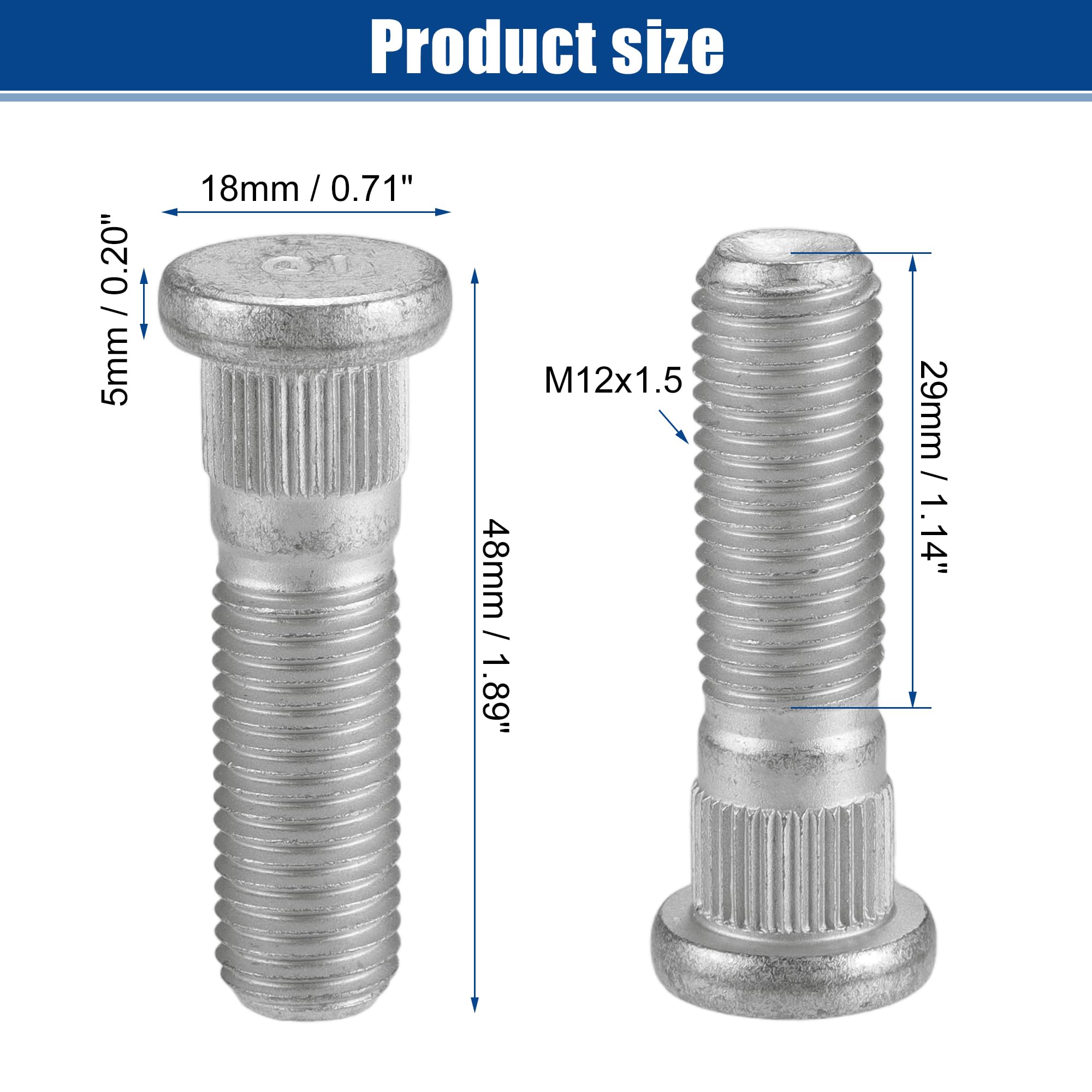 A ABSOPRO M12x1.5 Perno di Fissaggio Ruota per Hyundai Elantra No.517523A000-10 Pezzi