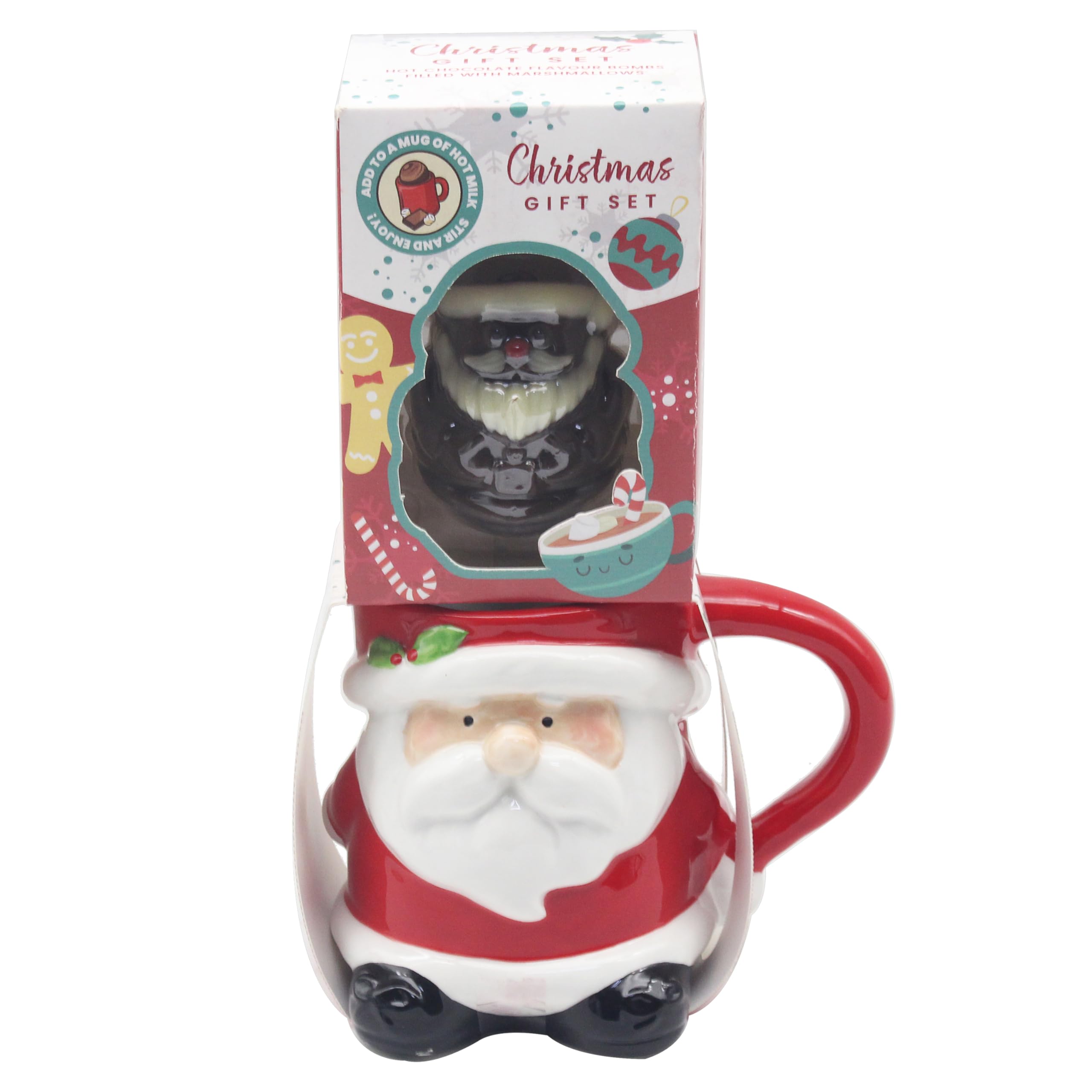 Christmas Santa Mug with Hot Chocolate Bomb Gift Set