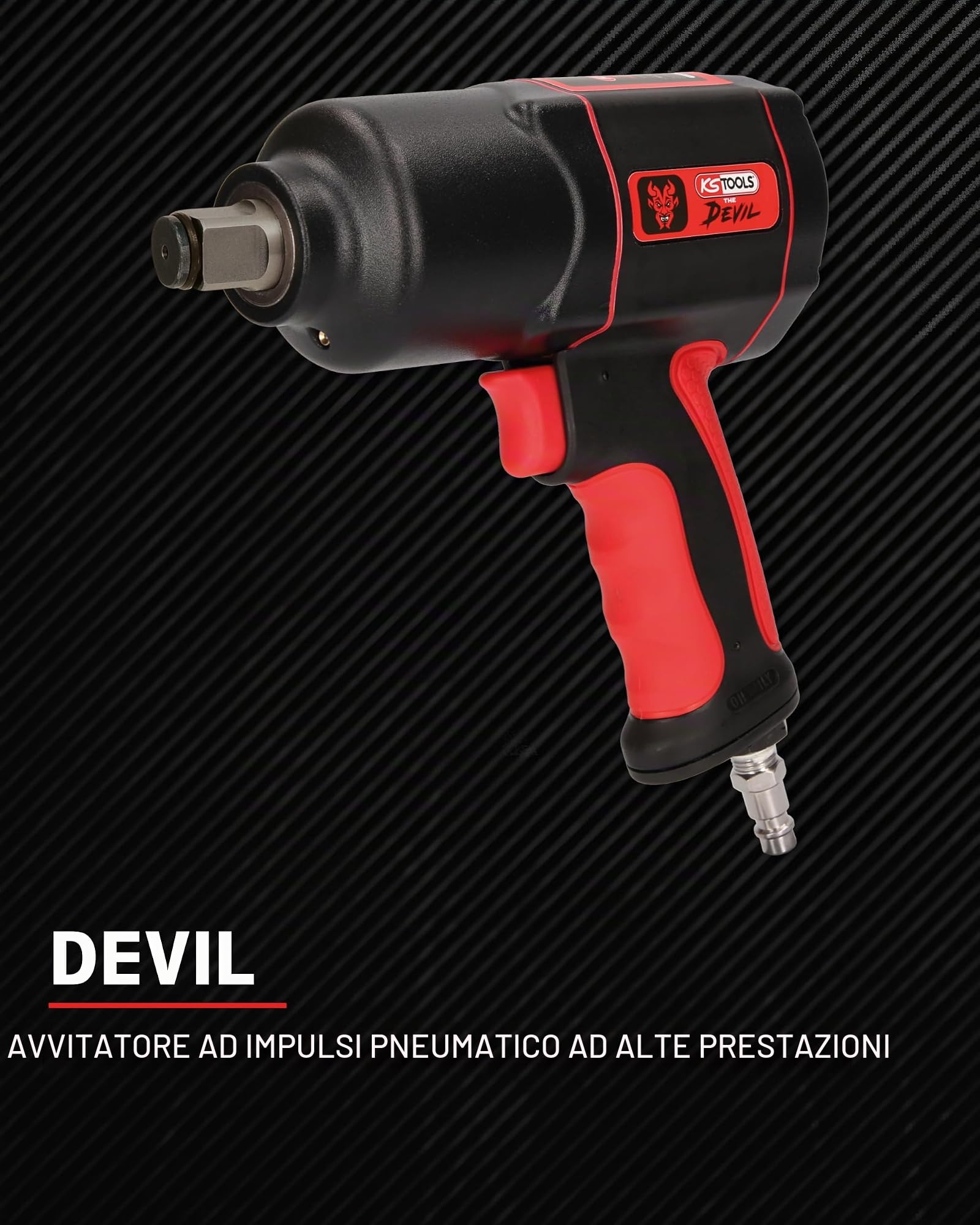 KS Tools 515.3400 3/4" Avvitatore ad impulsi pneumatico THE DEVIL ad alte prestazioni 2000 Nm
