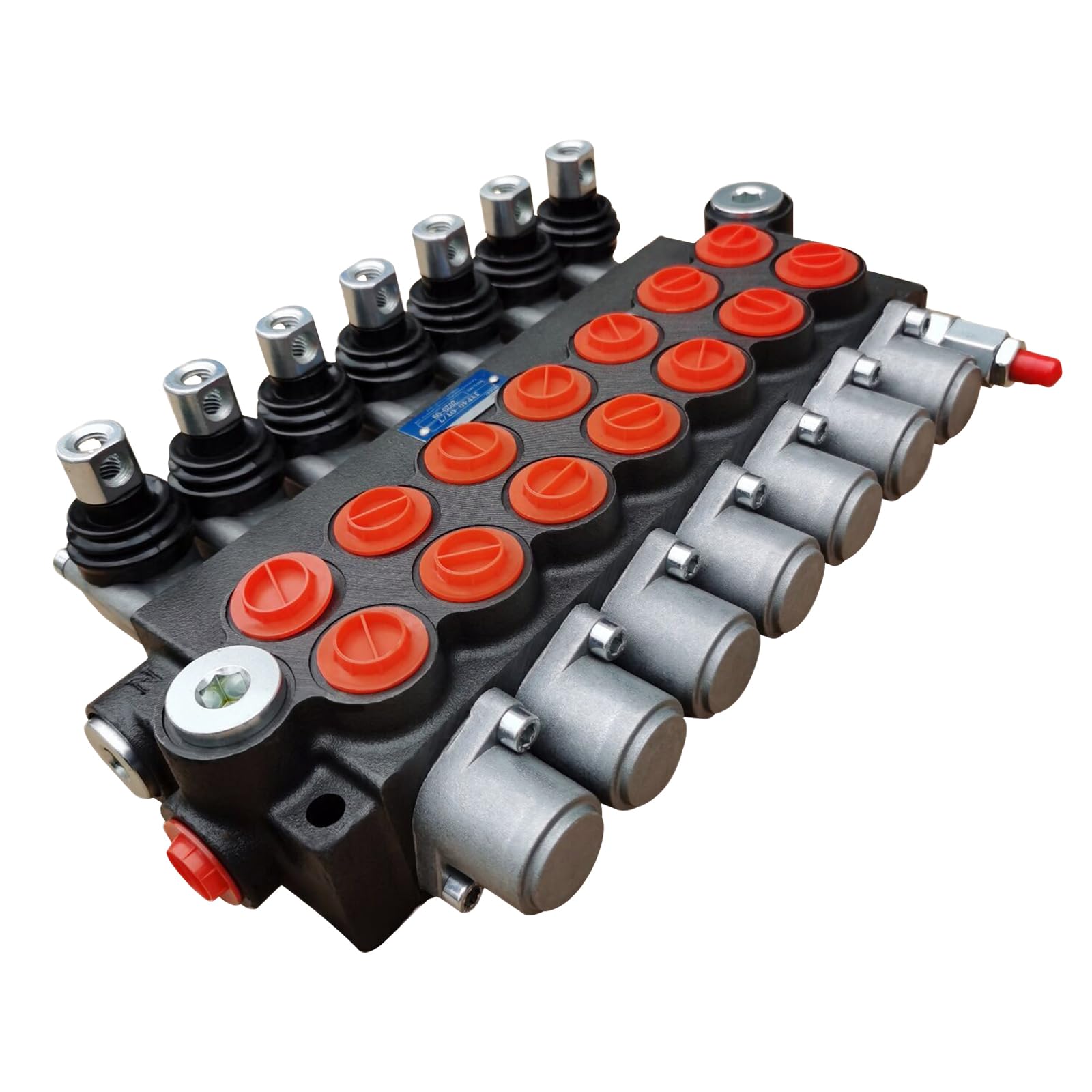 7Spool P40 Vanne de contrôle hydraulique Distributeur Hydraulique Limiteur de Pression Appareil de commande hydraulique Fonctionnement manuel de l'appareil 13 GPM 16 x 33 x 7 cm 10-400 mm²/s