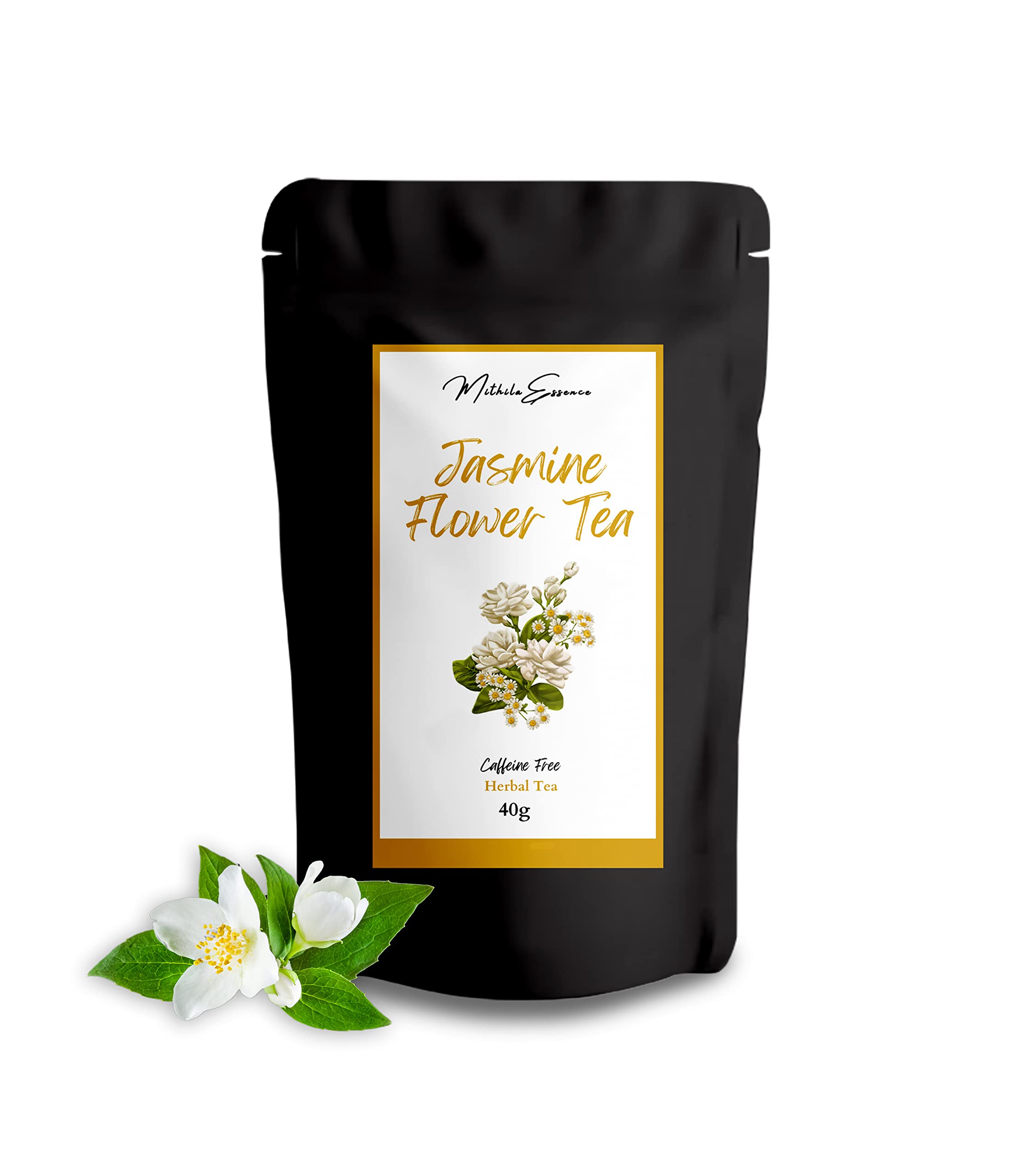 MITHILA ESSENCE TEA - Jasmine Flower Tea for Slimming Body and Stress Relief | Promotes Good Sleep| Improves Immunity | Soothing Tea for Relaxation | Herbal Tea - Caffeine Free -40 gm (Pack of 1) (B0C6HZ4D2H) Amazon Price History, Amazon Price Tracker