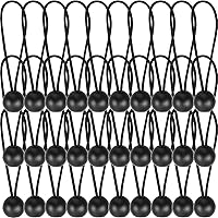 Vista 1 de Ouskr Cuerdas elásticas de 6 pulgadas con bolas, paquete de 50 amarres elásticos para lonas, toldos, refugio de campamento, postes de tienda