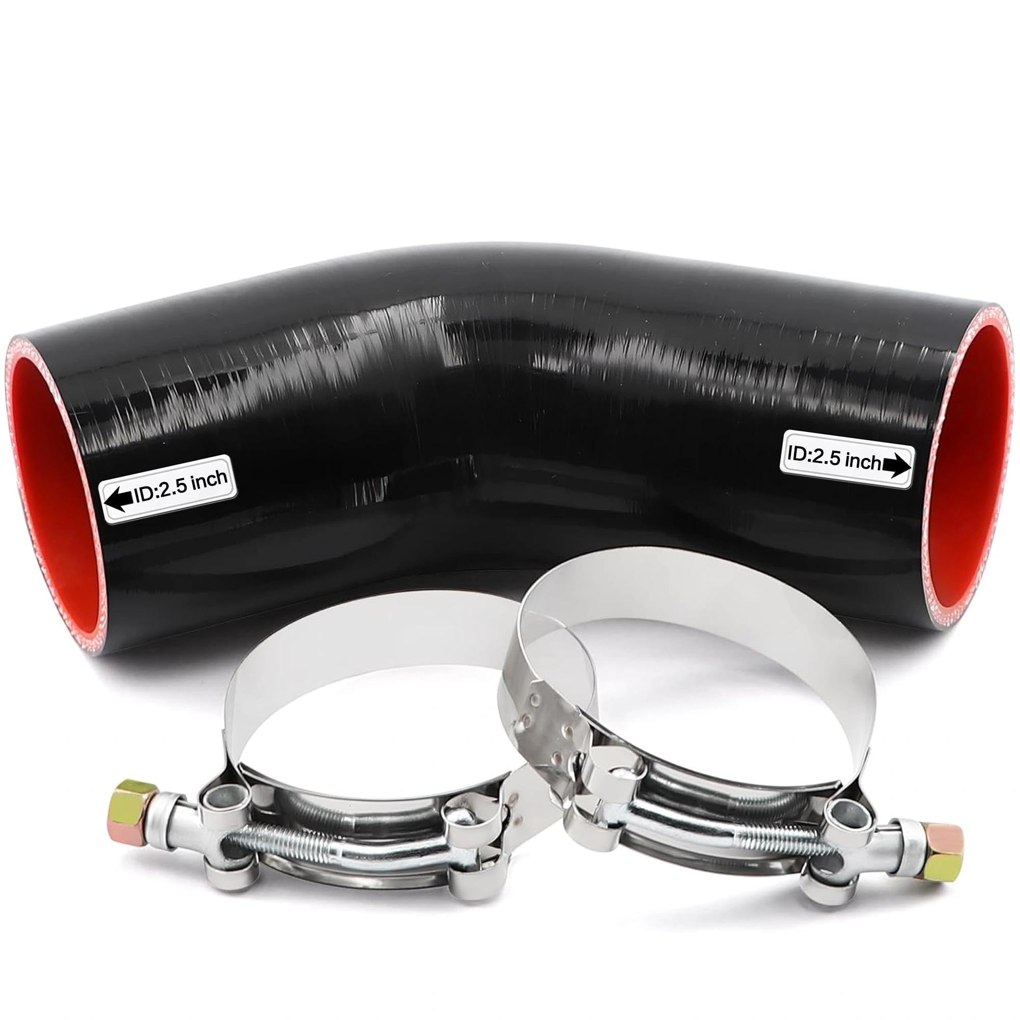 ID 2.5 inch (63mm) 45 Degree Elbow Silicone Coupler Hose 4-Ply