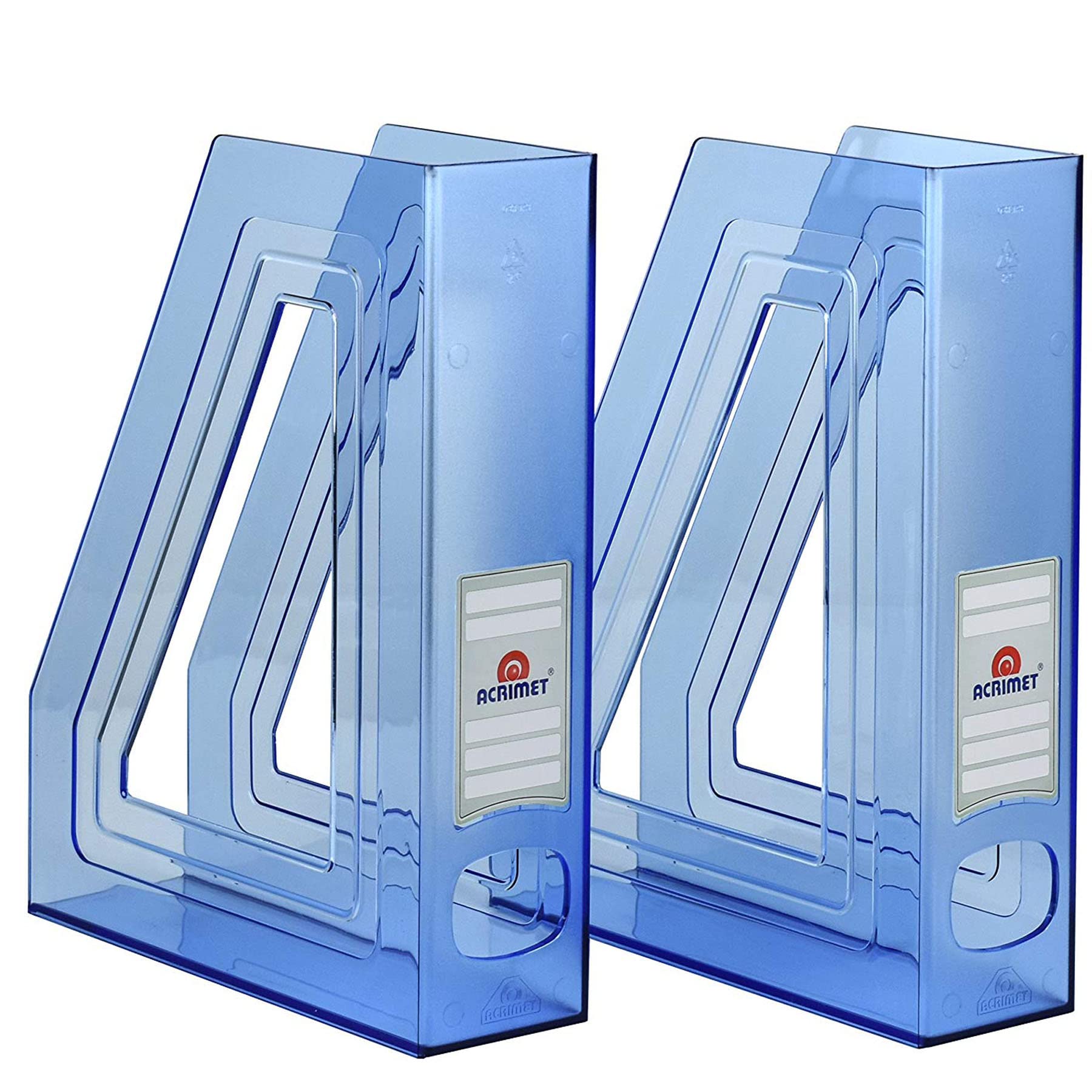 4 Stehsammler Transparent - Büro Organizer Für Zeitschriften & Dokumente