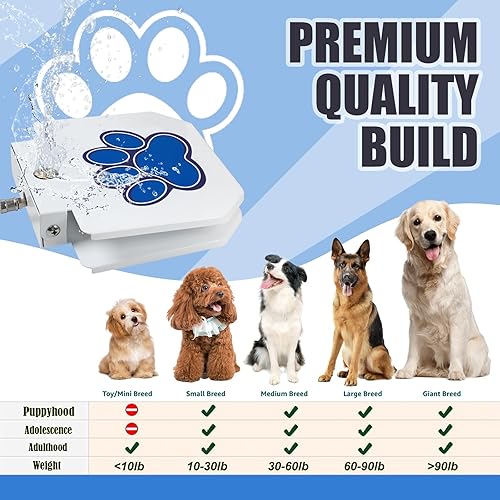Miniatura 5 de Poofzy Fuente de agua para perros, rociador de agua para perros grandes, con juego de válvulas de cobre mejorado, fácil de usar, agua dulce para