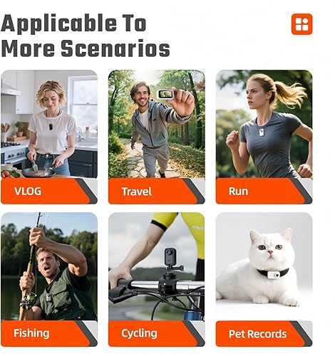 Miniatura 7 de Mini cámara corporal, cámara de acción para el pulgar, tamaño pequeño, montaje en cualquier lugar tamaño pulgar tamaño manos libres cámara POV