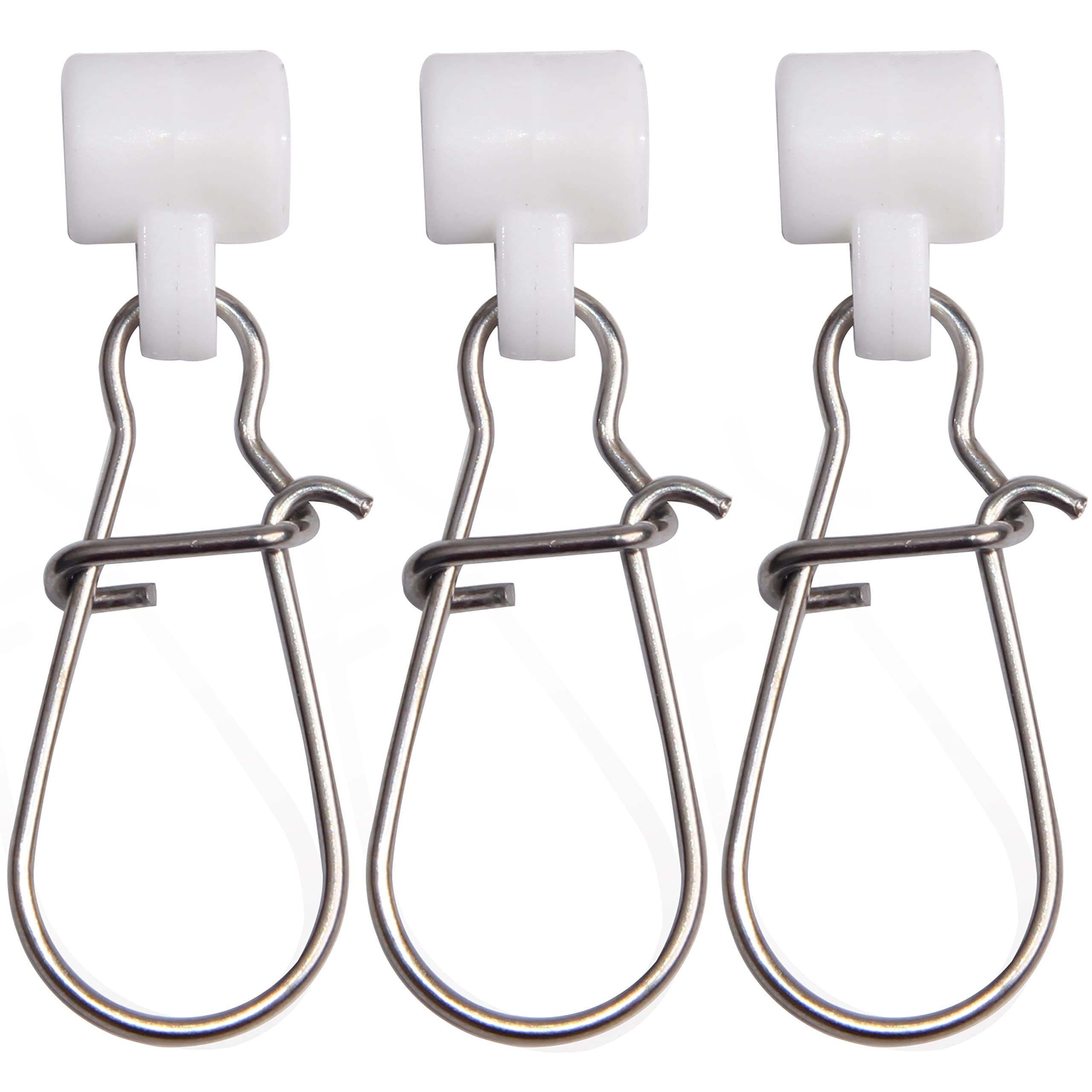 Fishing Sinker Slides High-Strength Braid Line Sinker Sliders with Duo-Lock Snap Saltwater Heavy Duty Sinker Weights Connector for Catfish Striper Surf Fishing Rig(60pcs)