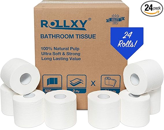 Toilet Paper Rolls, Sealed Pack, 24 White Mega Rolls ... - Amazon.com