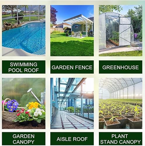 Miniatura 8 de Paneles de invernadero de policarbonato de doble pared de 0.394 in, paneles de techo de policarbonato, paneles de invernadero, paneles de