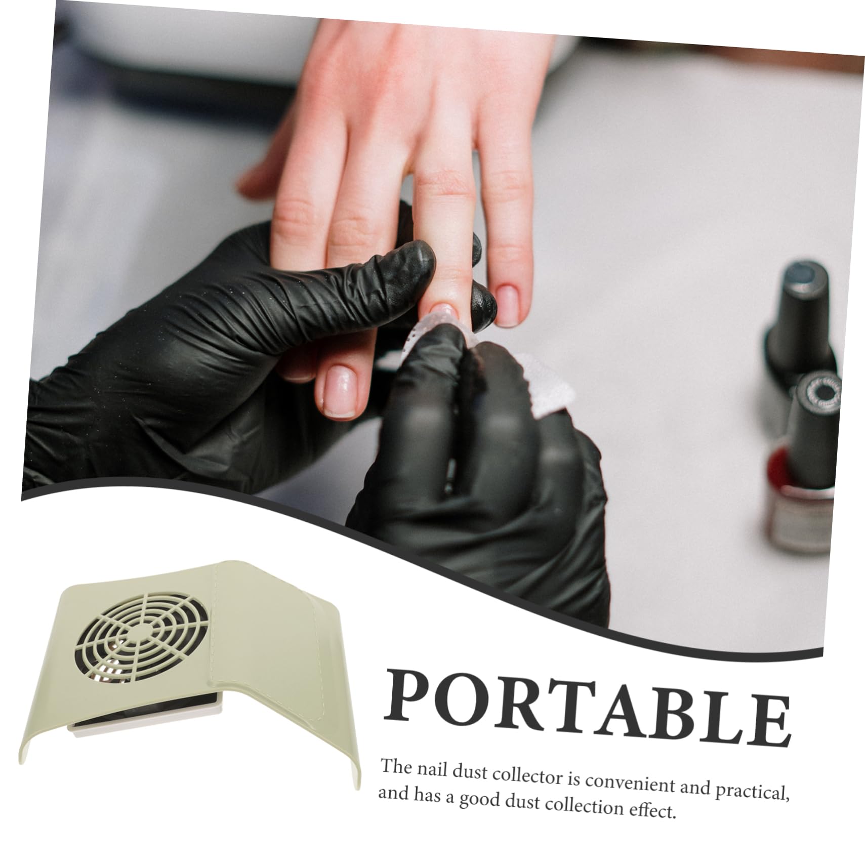 FOMIYES 3 Piezas de uñas aspirador de uñas limpiador uñas cleanser uñas aspirador para esmalte de uñas extractores de recolector de uñas abdominales Light Green