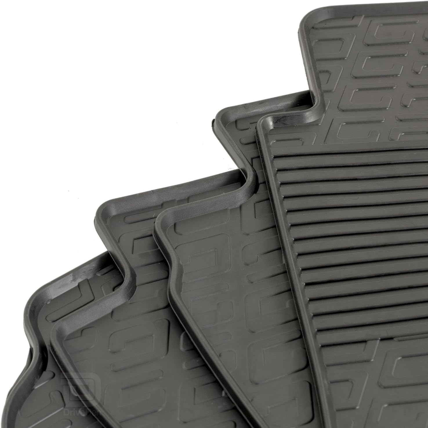 Gledring GLED-0866 Custom Tailored Fit Black All Weather Rubber Car Floor Mats