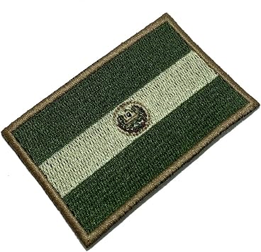 BP0203T03 El Salvador Flag Embroidered Patch to Uniform, Kimono, Vest Bike, Iron or Sew
