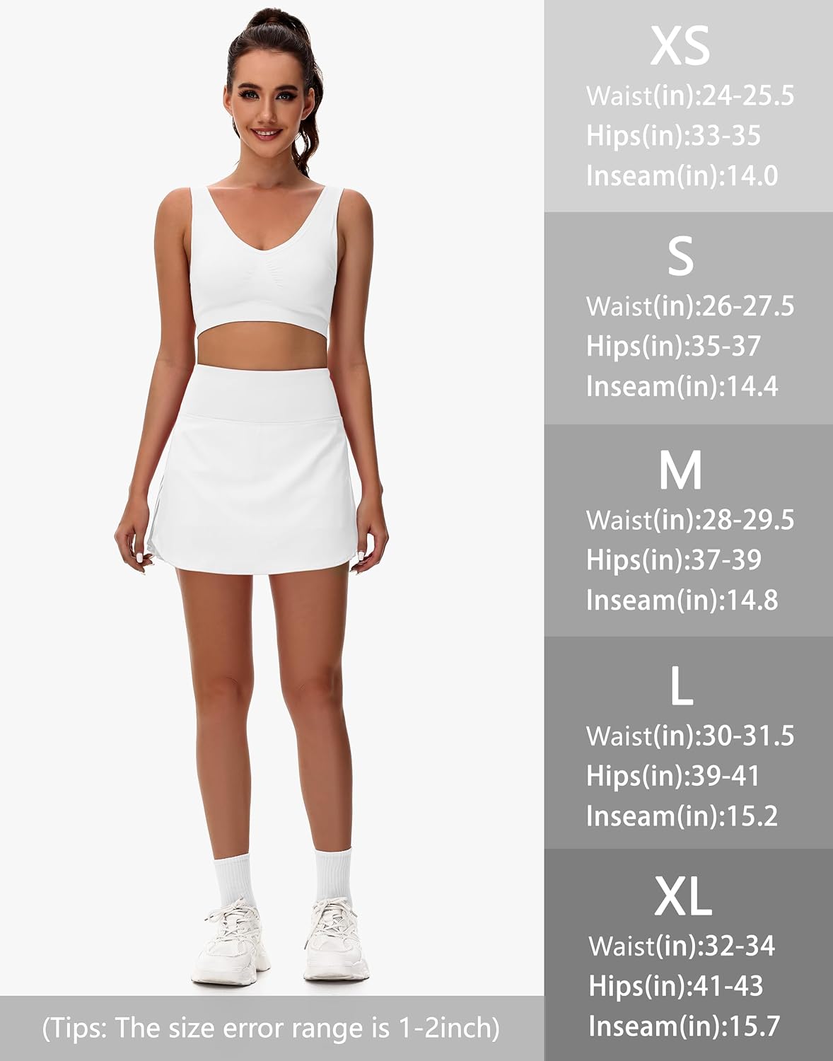 Women's Pleated Tennis Skirt - Golf Skorts for Woman High Waisted Lightweight Athletic Pickleball Skorts with Pockets - Image 6