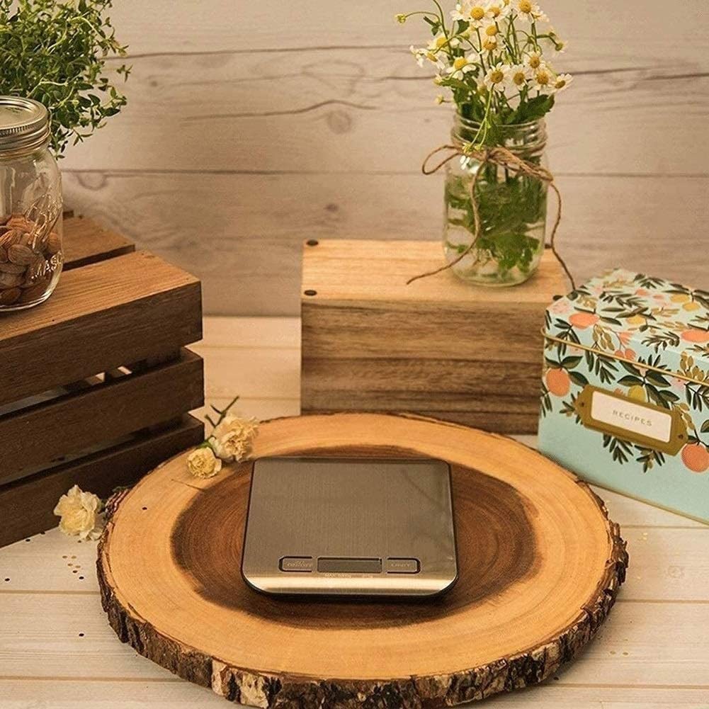 Kitchen Wlectronic Lebensmittelwaage Digitale LCD-Anzeige Elektronische Waage Edelstahl Küchenwaage Gewicht Taschenwaage Lebensmittelwaage 5kg/1g Waage