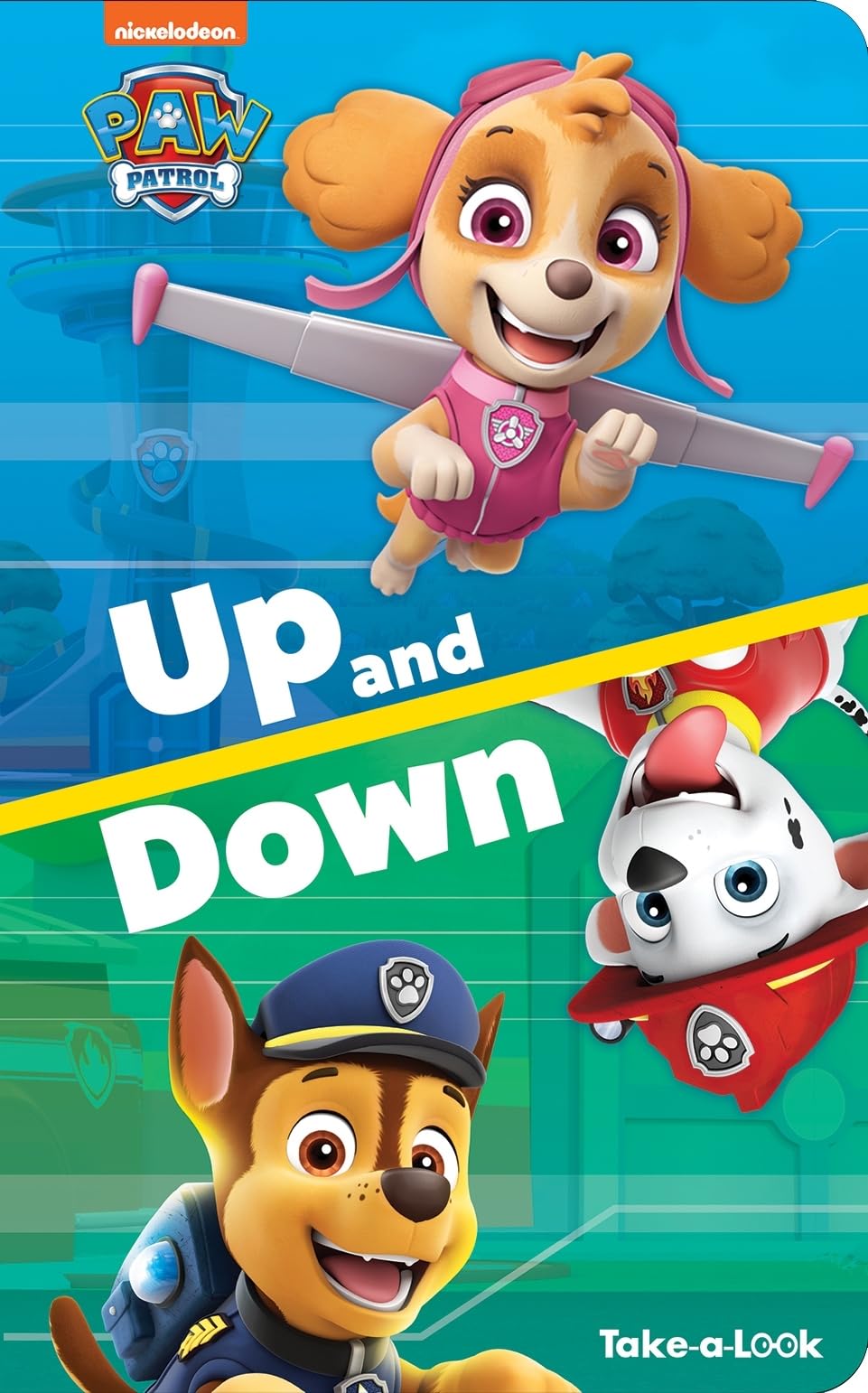 Nickelodeon PAW Patrol - Up and Down Take-a-Look Board Book - Look and Find - PI Kids